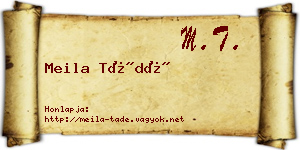 Meila Tádé névjegykártya